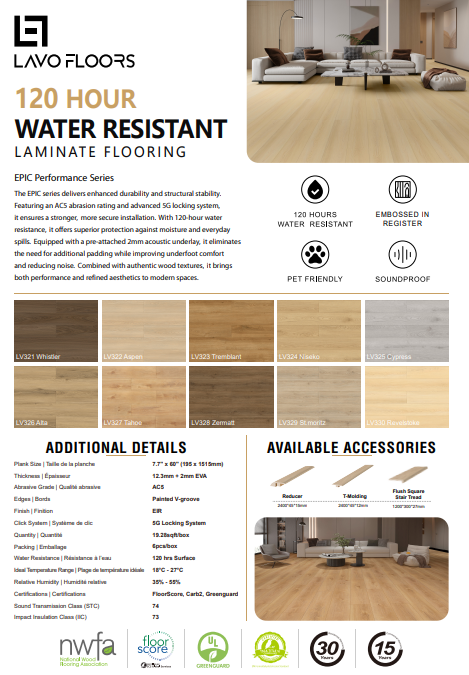 LV321 Whistler - Lavo Floors 14mm Laminate with Underlay Epic Series