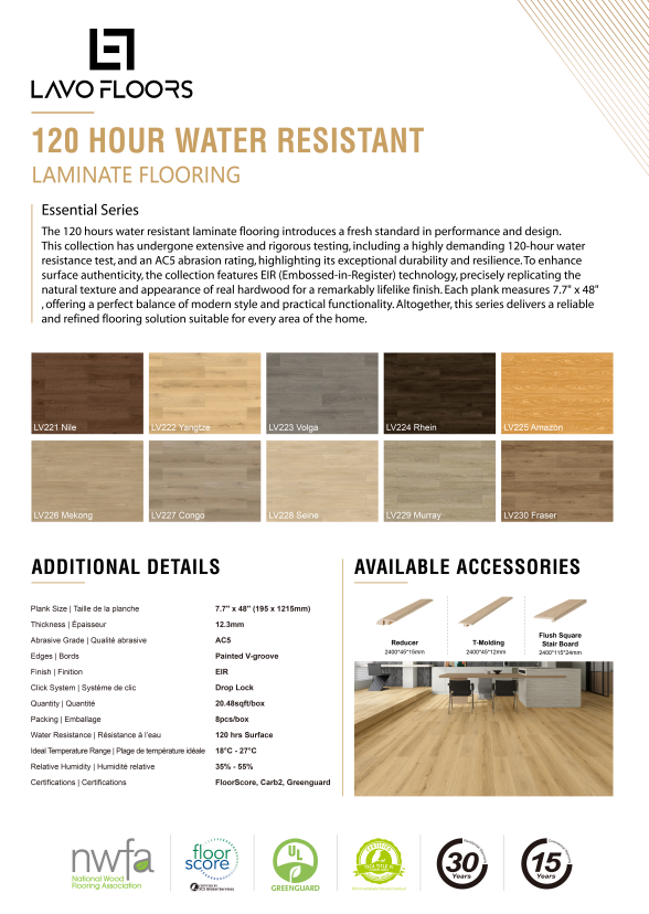 LV226 Mekong - Lavo Floors 12mm Vizion Laminate Essential Series