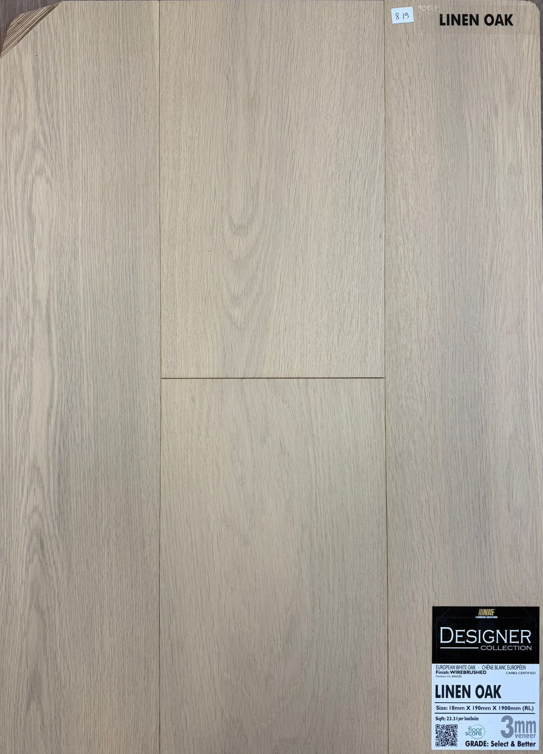 Linen Oak - NAF 7.5''x 18mm DESIGNER Oak Engineered Hardwood