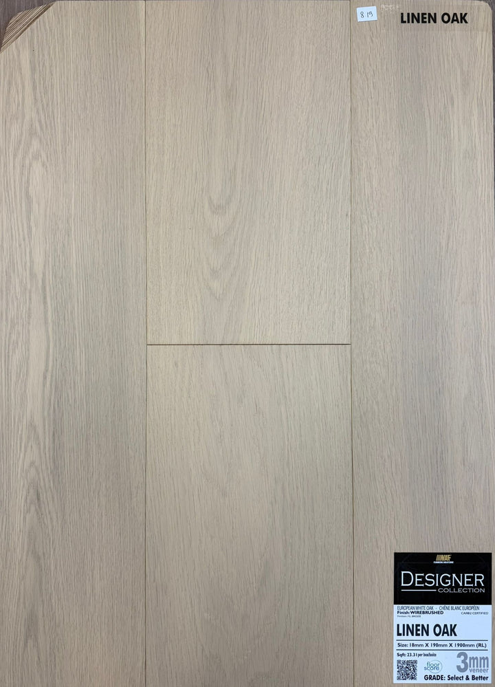 Linen Oak - NAF 7.5''x 18mm DESIGNER Oak Engineered Hardwood