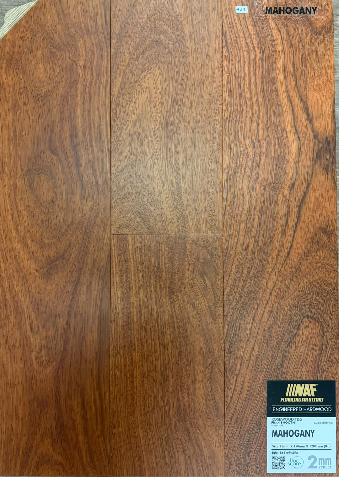 Mahogany - NAF 6''x 18mm ROSEWOOD Engineered Hardwood