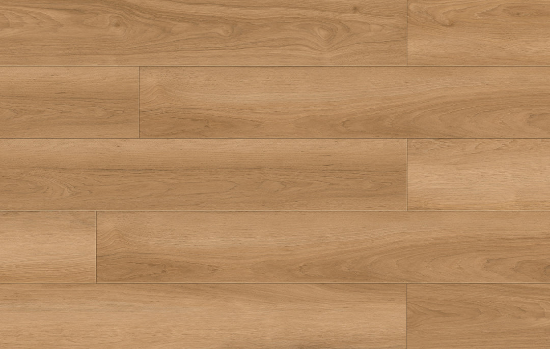 Close-up of wooden flooring with a natural brown color.