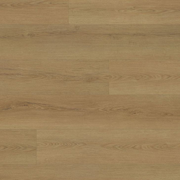Close-up of a wooden floor with a warm brown color and visible grain pattern.