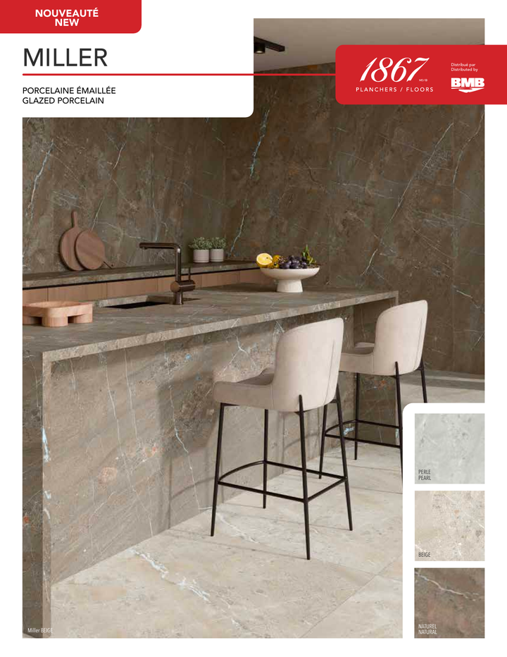 Miller - 1867 Glazed Porcelain Tile 24"x24"