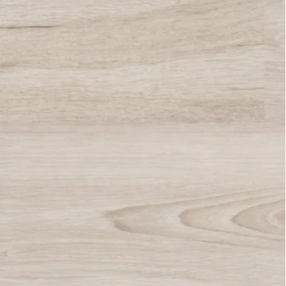Close-up image of a wood laminate floor with a beige color and visible wood grain patterns.