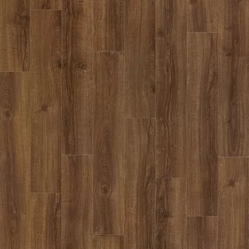 Close-up of a wooden floor with a brown finish