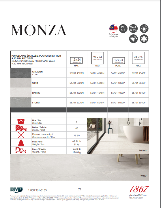 1867 Tile -Monza Collection