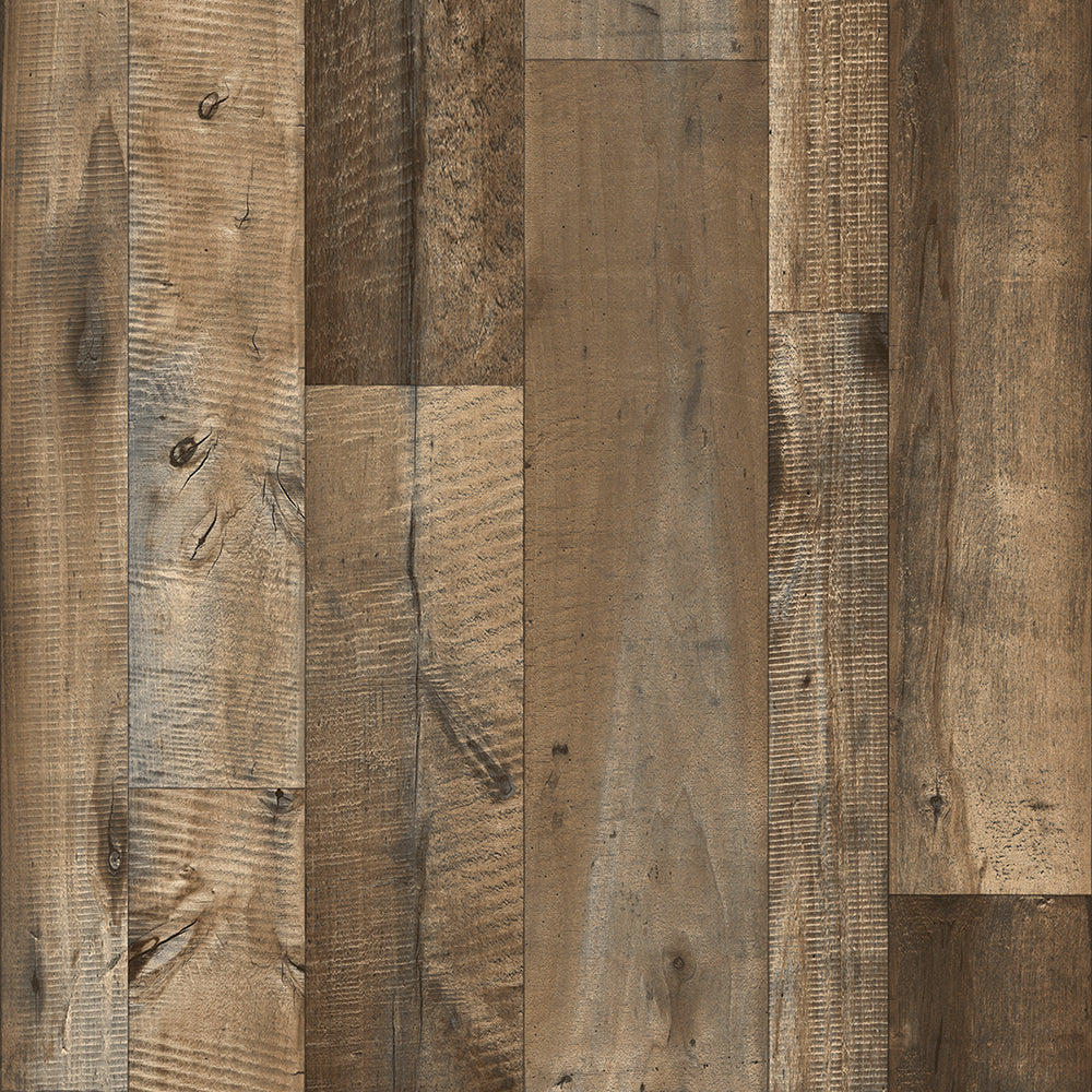 Close-up of wooden planks with a rustic finish