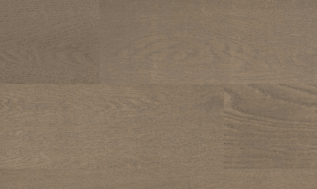 Close-up of Moxie engineered oak hardwood flooring by Fuzion, featuring a wire-brushed texture, 7 1/2" x 9/16" plank. Available at Advanced Flooring Waterloo.