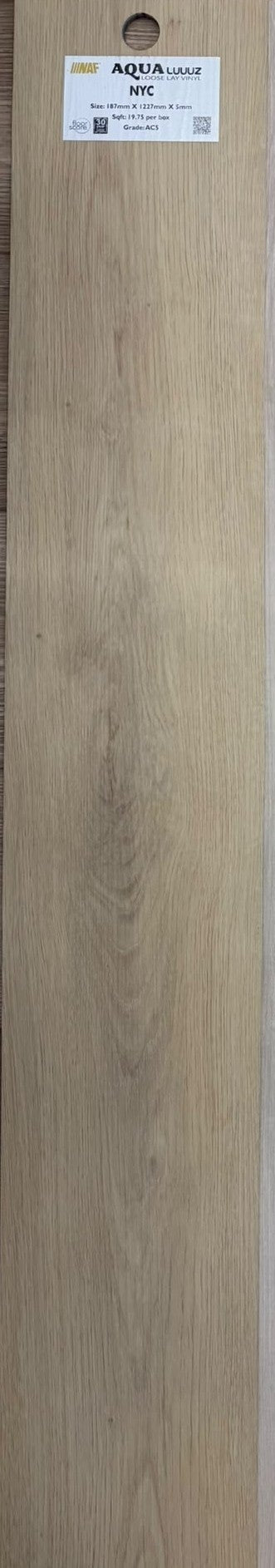 NYC - AQUALUUUZ Dryback Commercial / Looselay Vinyl 5mm