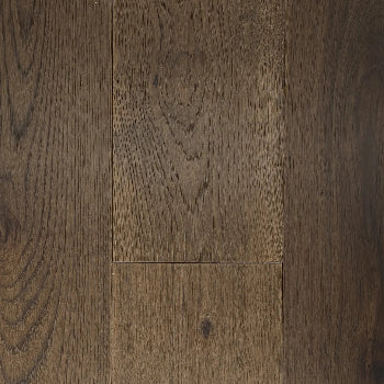Close-up of dark brown wooden flooring with visible grain and texture.