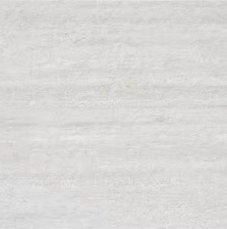 Interior setting showcasing a wall tiled with beige porcelain tiles, featuring a large mirror and a black sink on a wooden countertop.