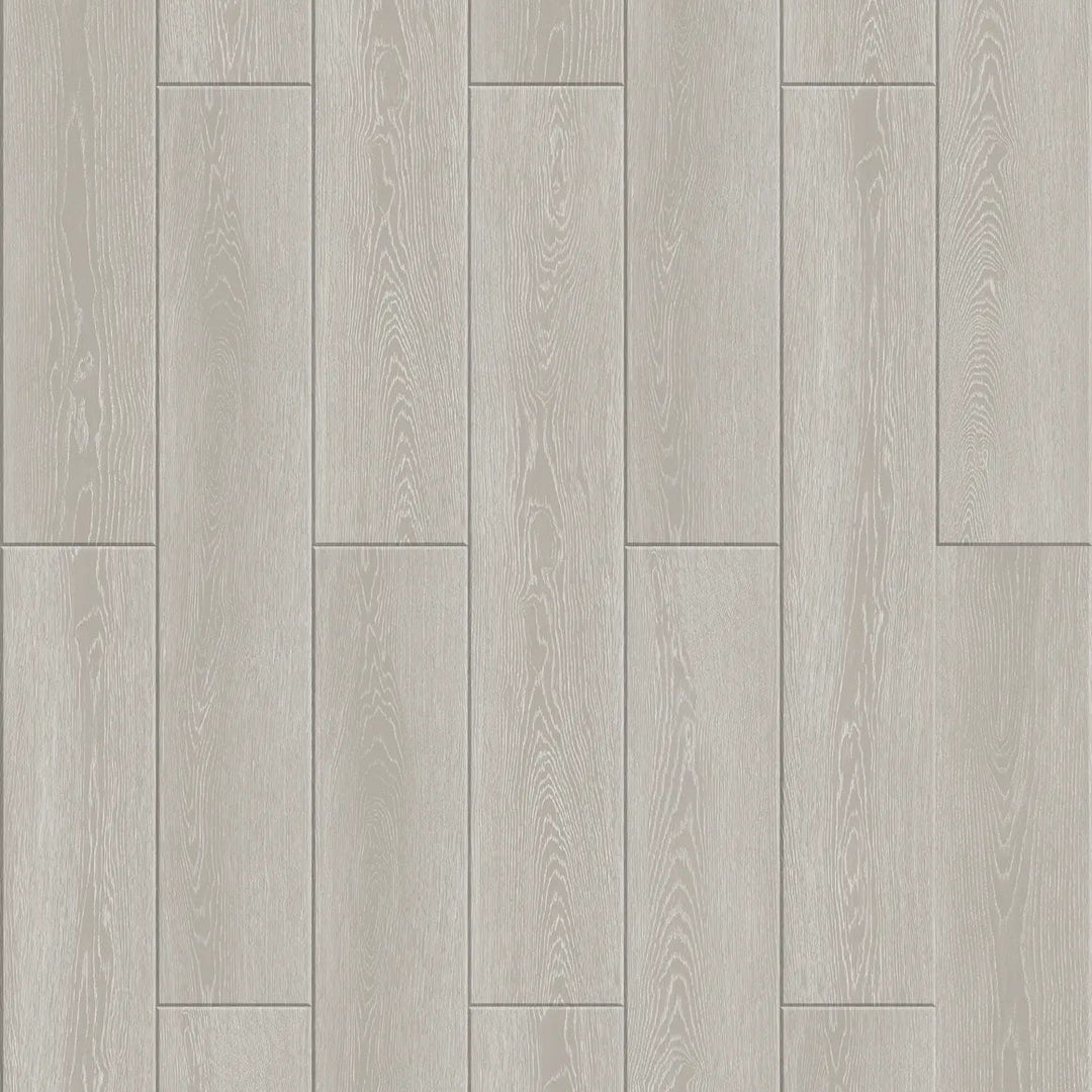 Gray wood-patterned tiles