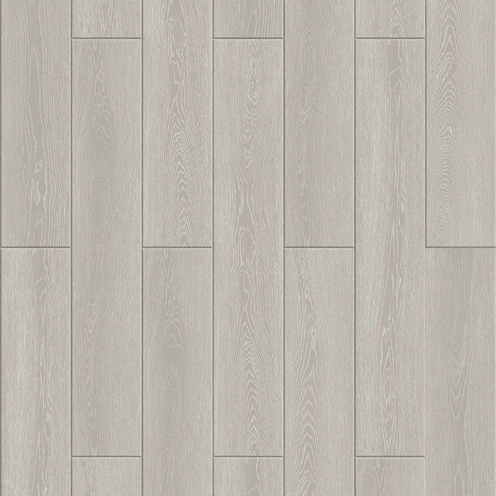 Gray wood-patterned tiles
