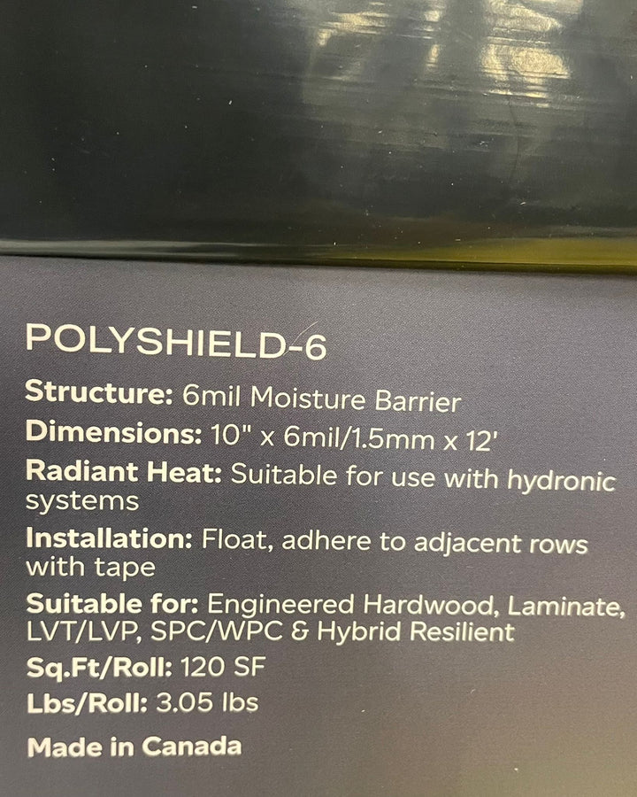 Polyshield 6 mil Moisture Barrier Fuzion Underlay