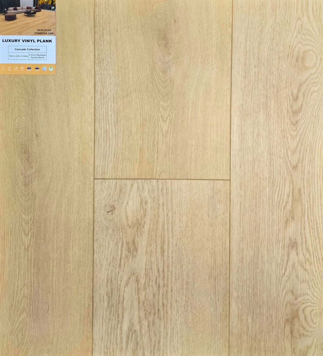 20105 Pondosa Oak - EVERGREEN 3mm Glue Down Luxury Vinyl