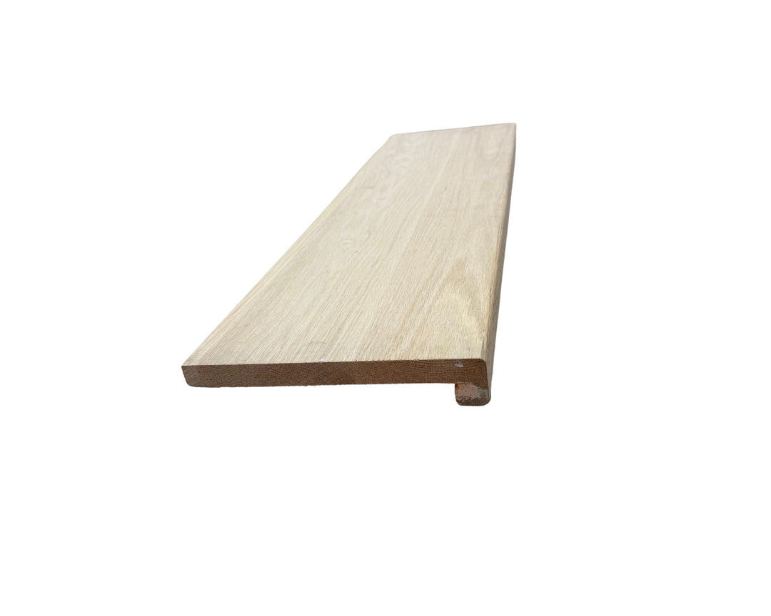 Red oak unfinished stair tread 38" for box stair, available at Advanced Flooring.  