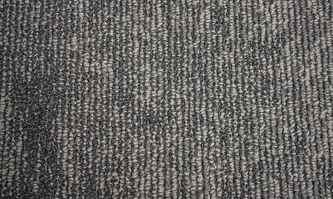 Close-up of gray textured carpet