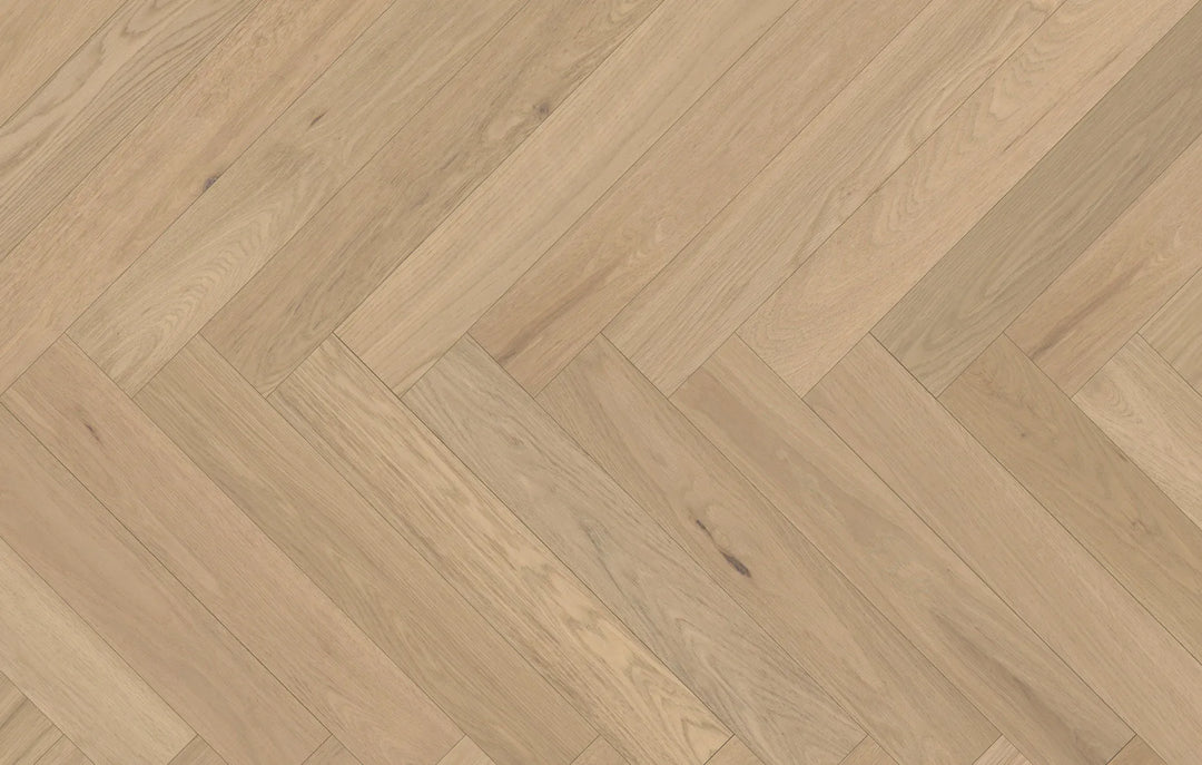 Rosewood Bay Herringbone - Fuzion Victoria White Oak 5" x 9/16" x 24" Engineered Hardwood