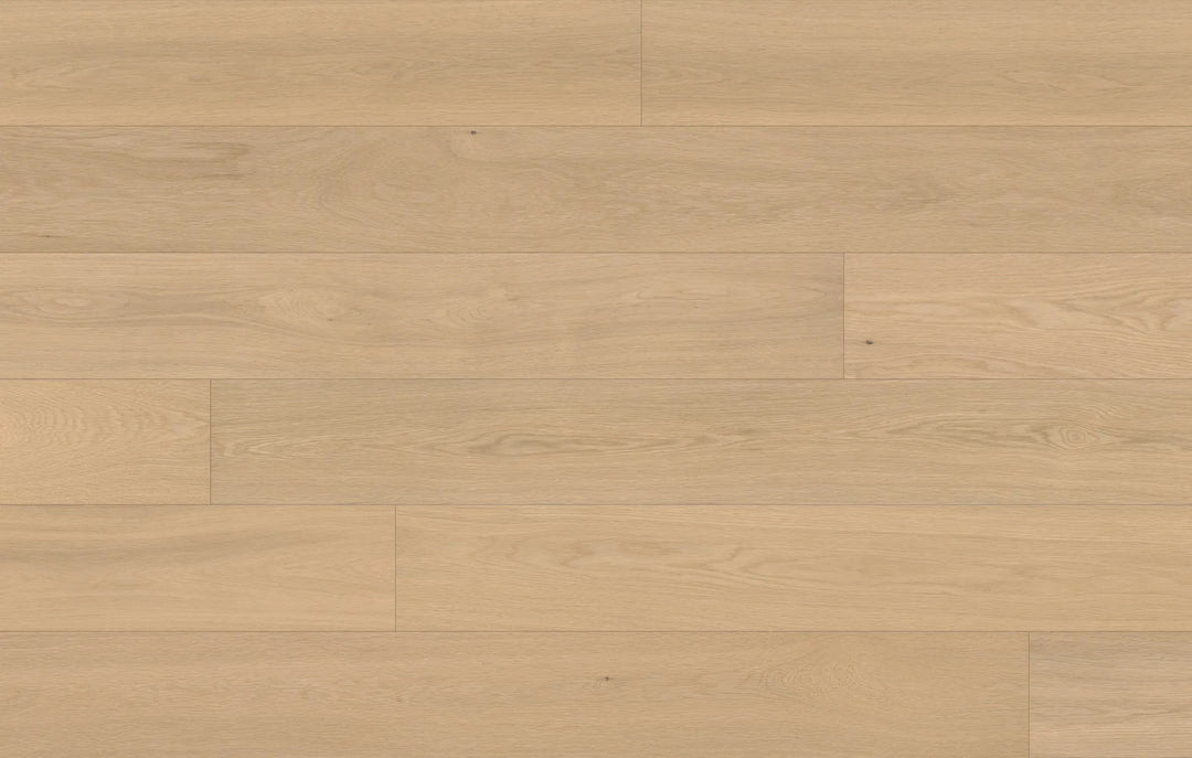 Close-up of Serene Haze engineered hardwood flooring from Fuzion's Velvet Grove collection. Available at Advanced Flooring Waterloo.