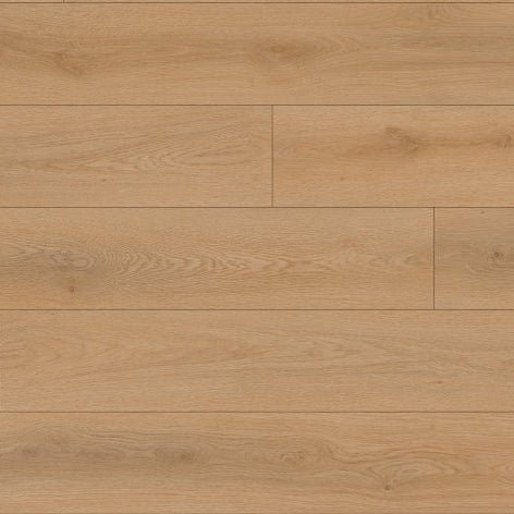 Close-up of a wooden floor with a warm brown color.