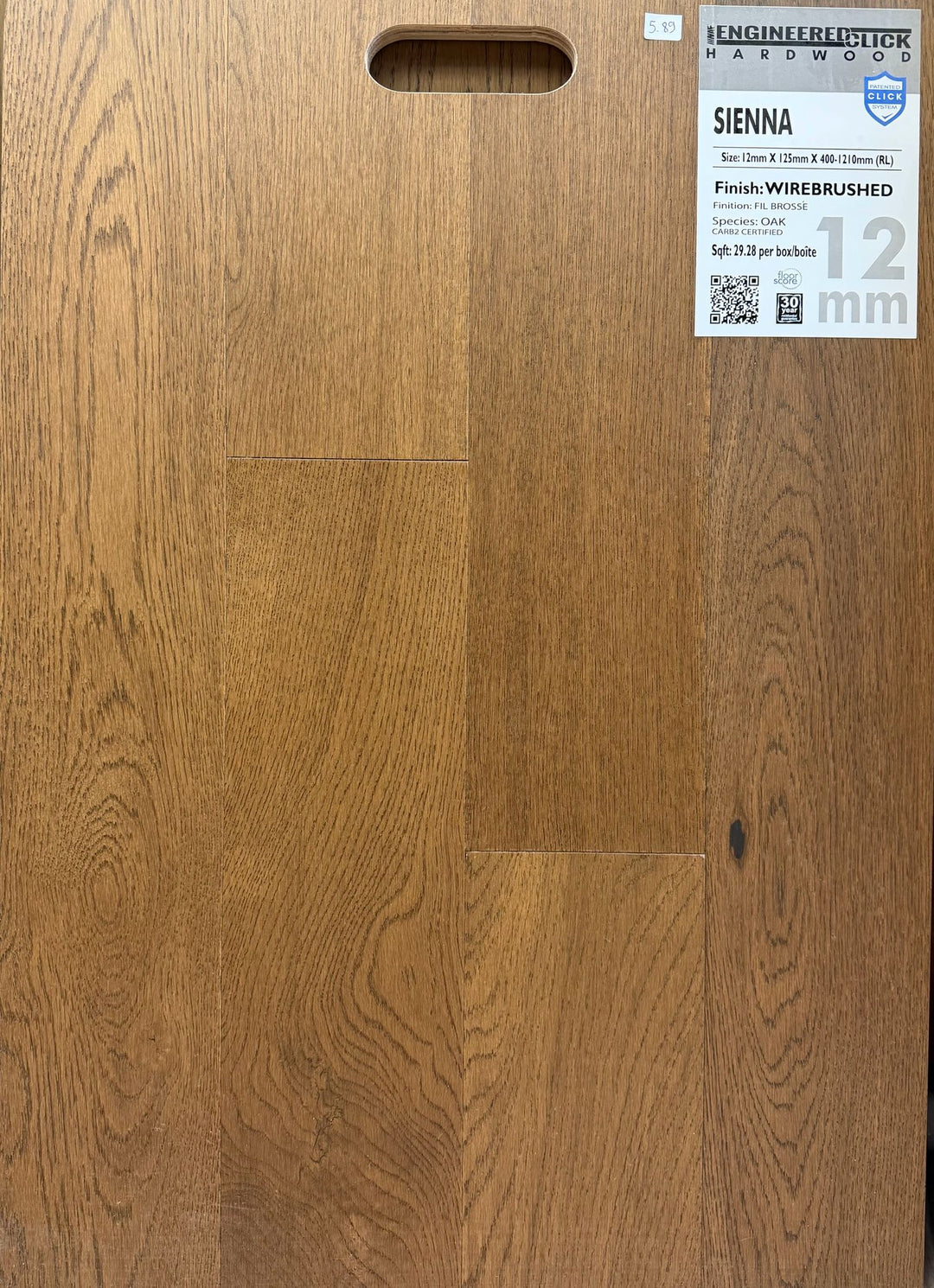 Sienna - NAF 5" x 12mm OAK Engineered Hardwood Click