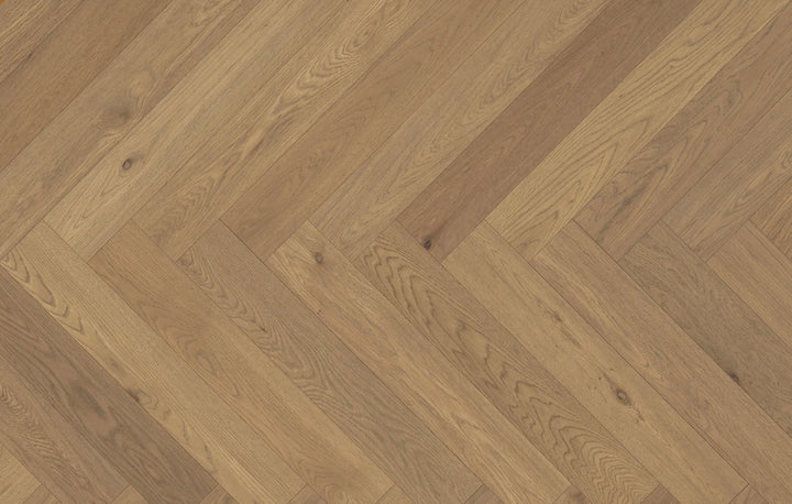 Slate Wharf Herringbone - Fuzion Victoria White Oak 5" x 9/16" x 24" Engineered Hardwood