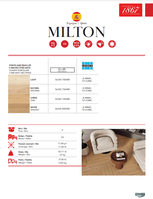 1867 Tile -Milton Collection