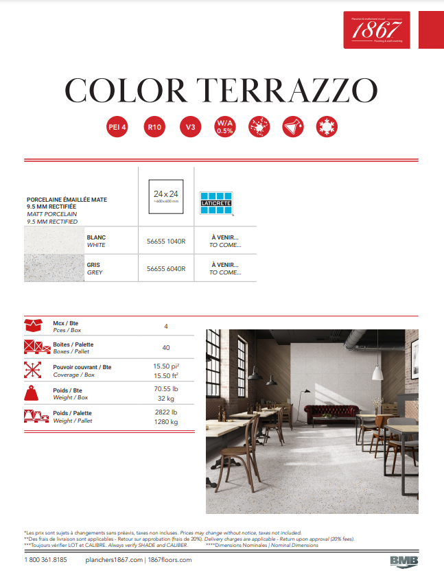 1867 Tile - Color Terrazzo Collection