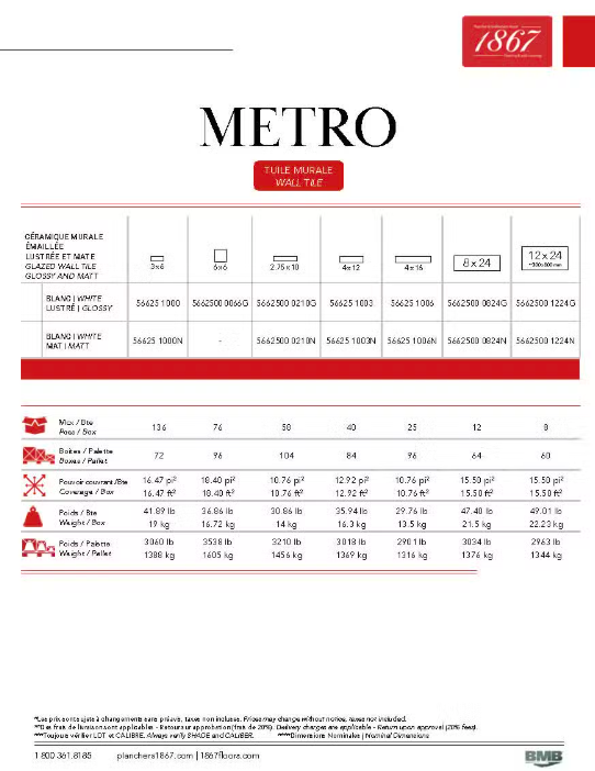 1867 Tile -Metro Collection