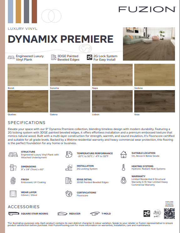 Quebec - Fuzion Dynamix Premiere 7mm WPC Luxury Vinyl
