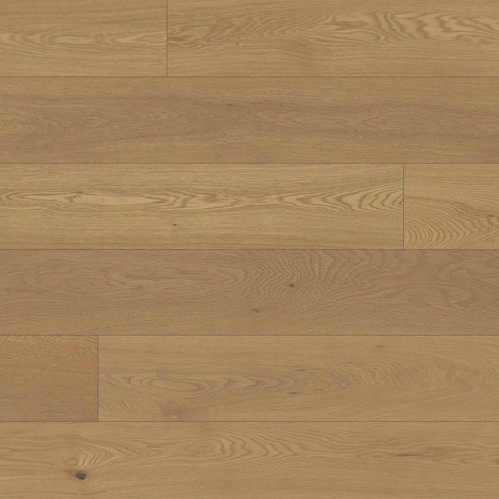 Close-up of wooden flooring with a warm brown color.