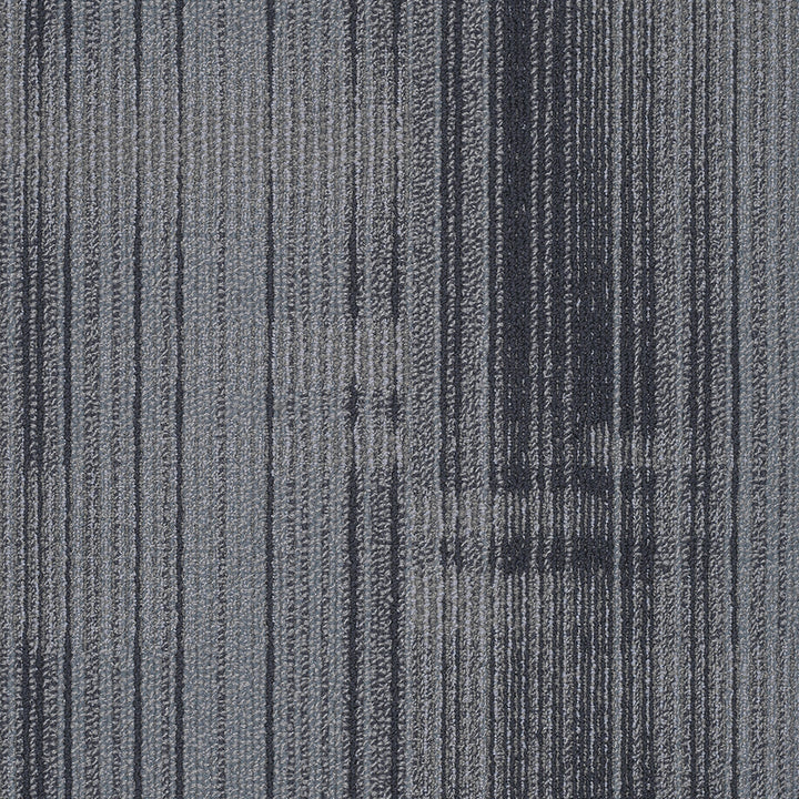 Textured gray patterned carpet