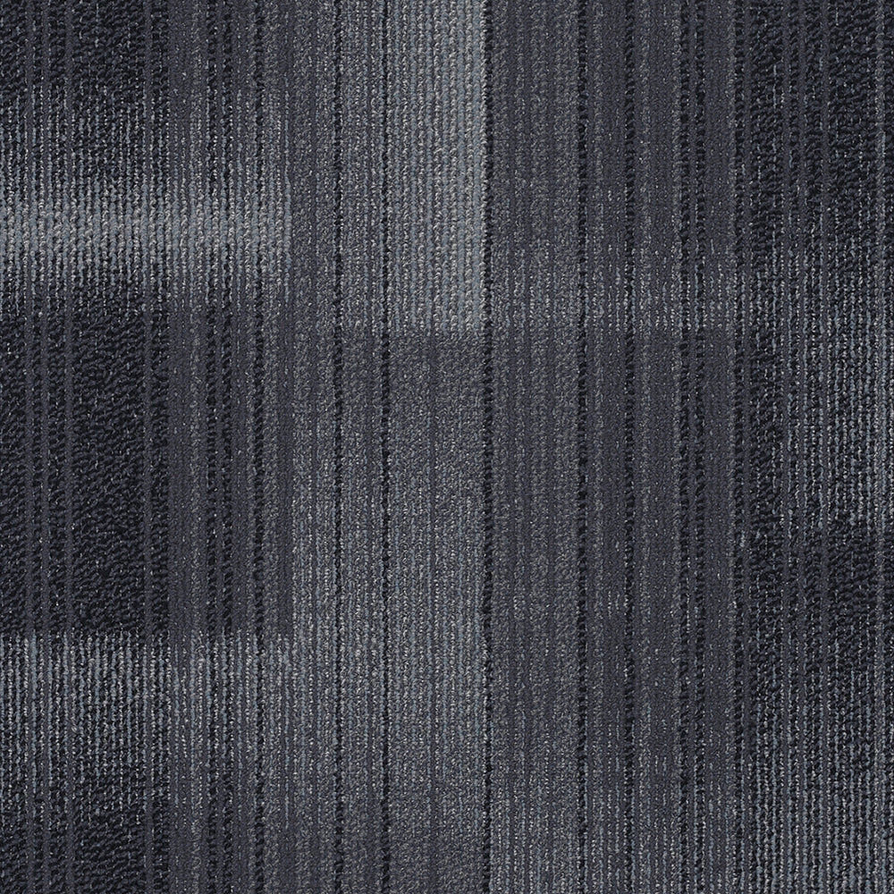 Textured gray patterned carpet