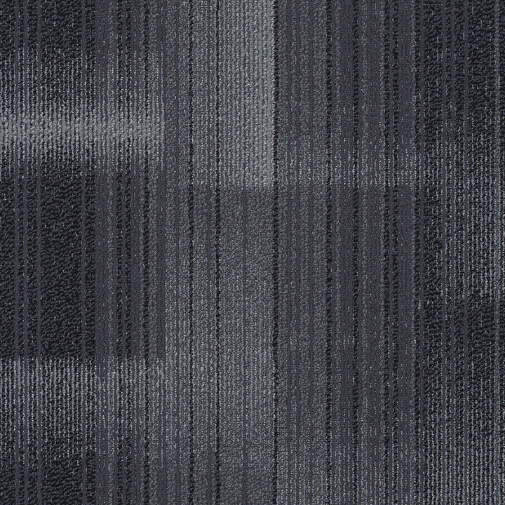 Textured gray patterned carpet