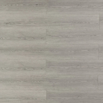 Close-up of gray wood-patterned flooring