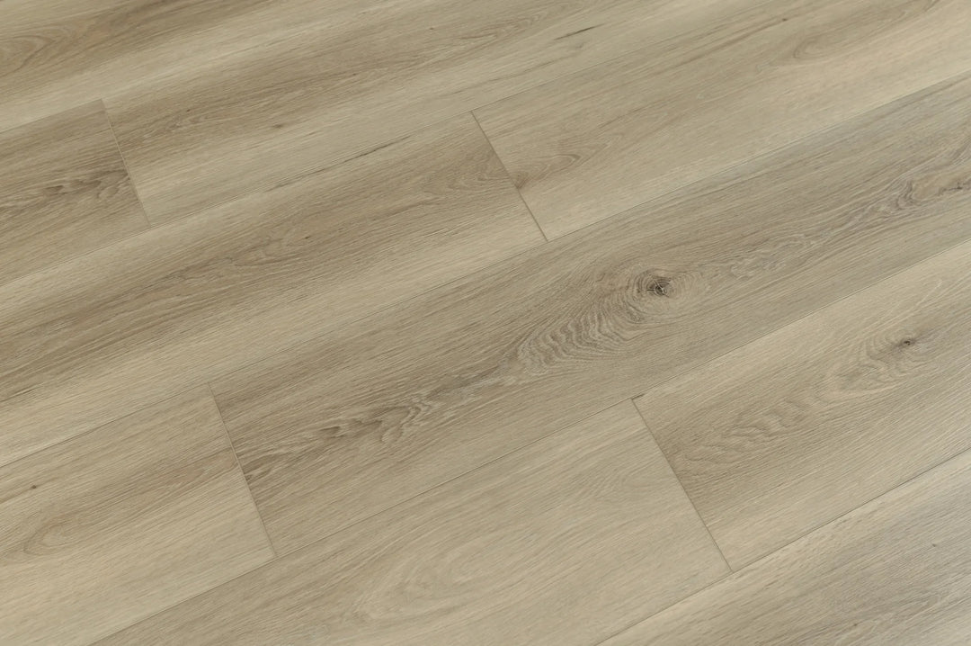 Close-up of a wooden floor with a light brown finish