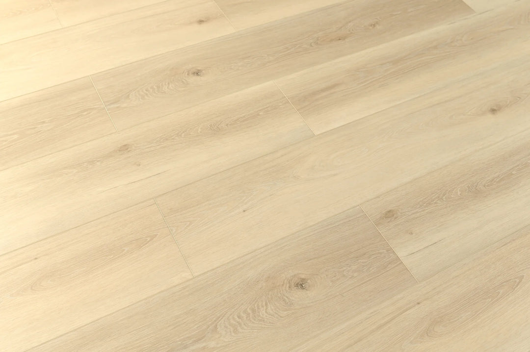 Close-up of light wood flooring with a natural finish