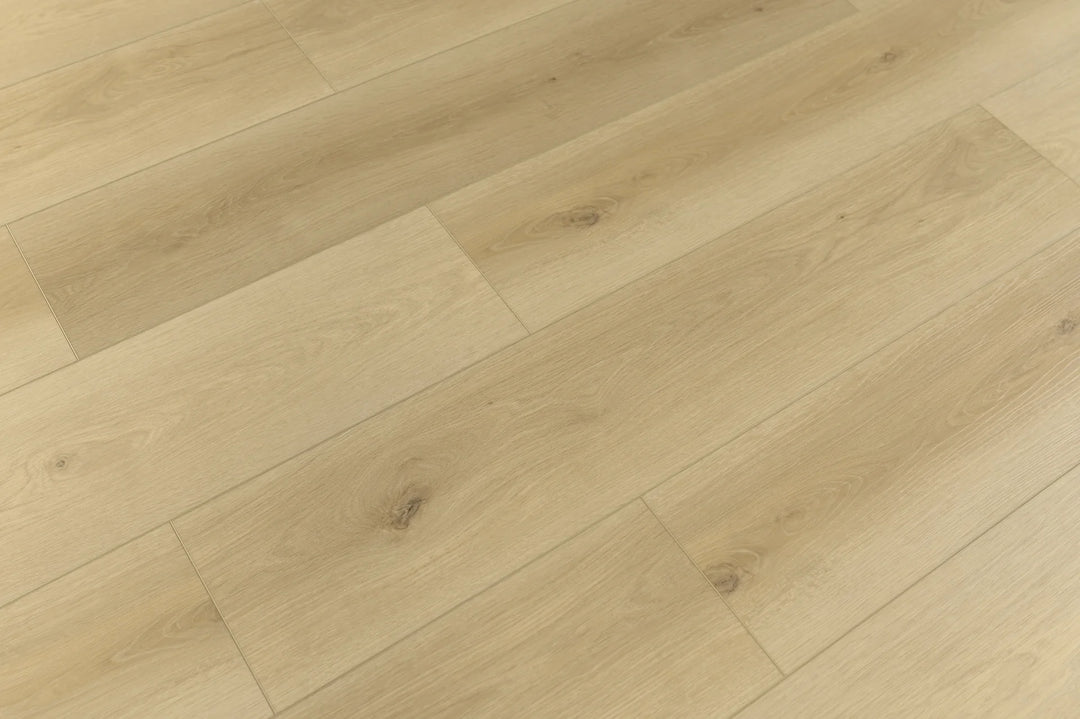 Close-up of light wood flooring with a natural finish
