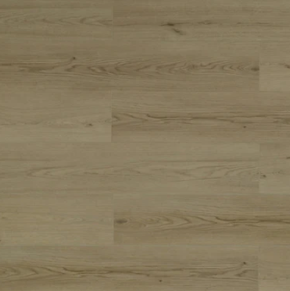 Close-up of a wooden floor with a warm brown color and visible grain pattern.