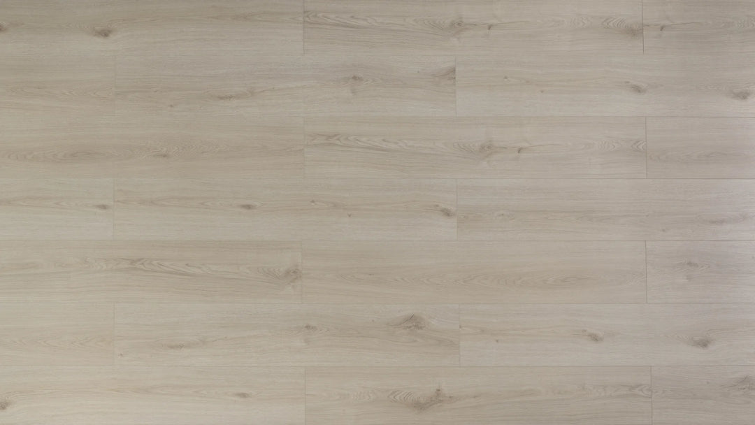 Wooden floor with a light brown color and visible grain pattern