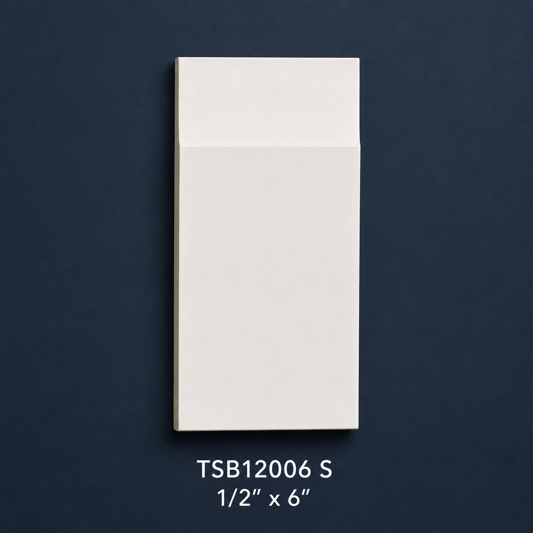 Step Bevel Baseboard 6" TSB12006S - Tosca