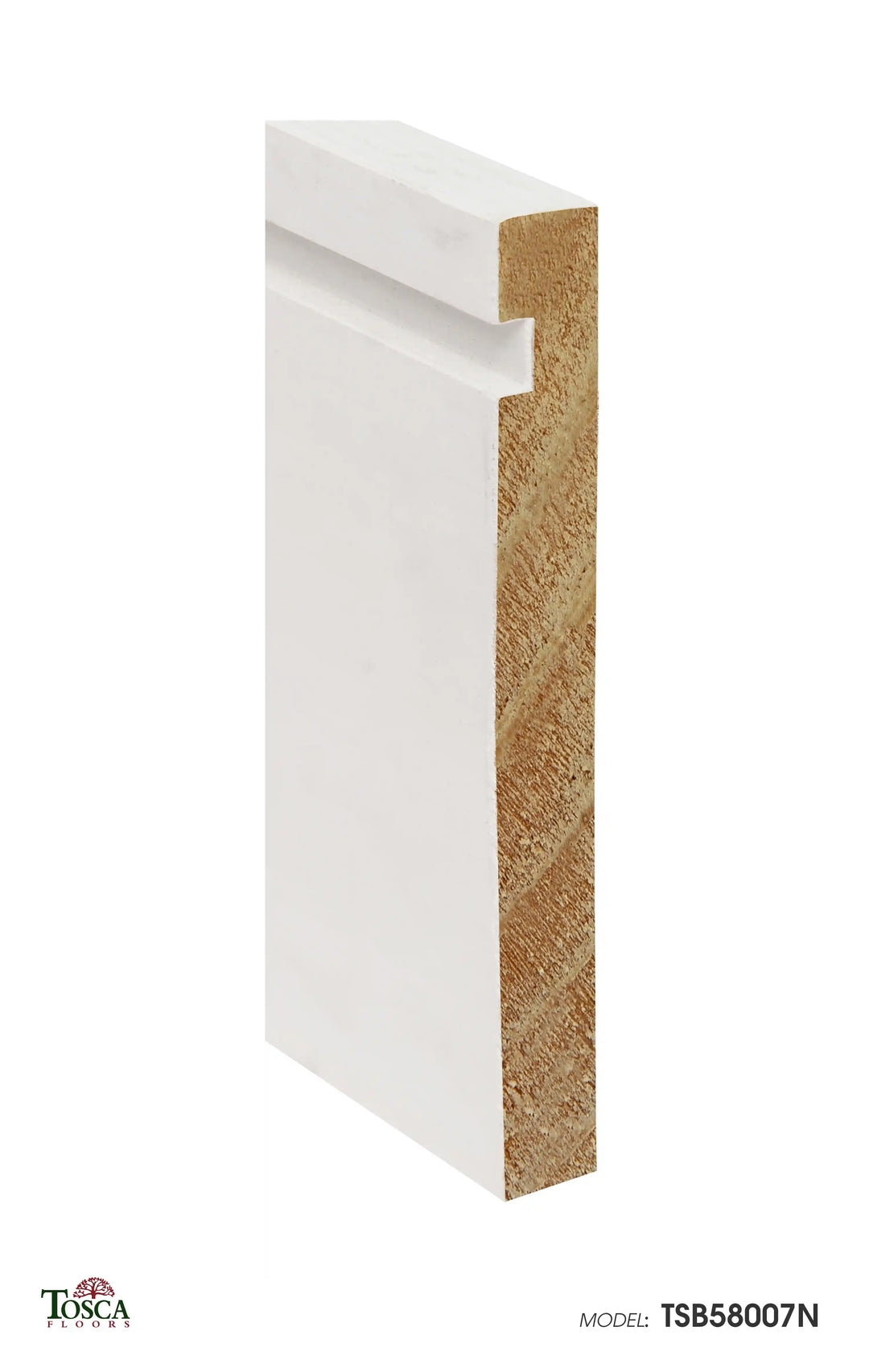 Flat Groove (Notch) Baseboard 7" TSB58007N - Tosca