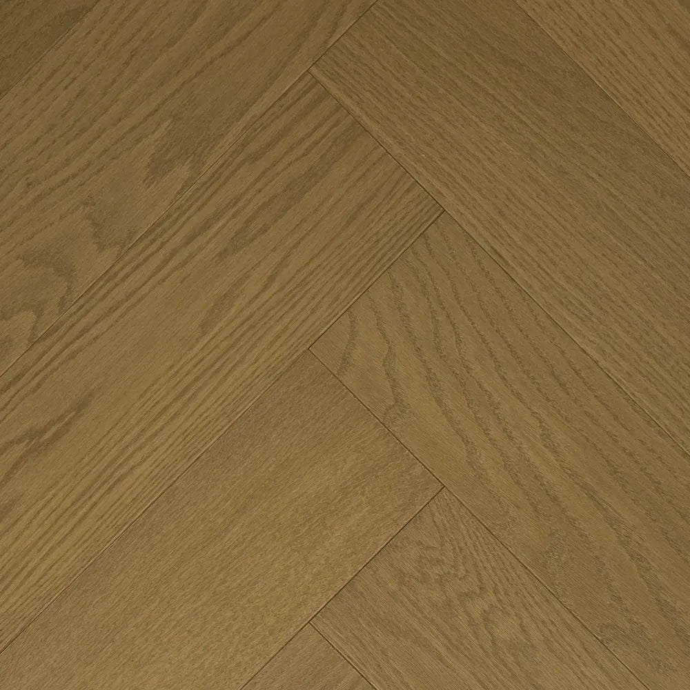 Close-up of herringbone patterned wooden floor