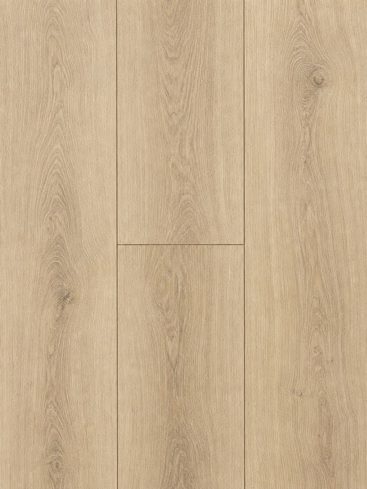 Tosca Tropcial Oak 9802 sample, medium-tone wood-look vinyl flooring planks with visible grain and knot textures.