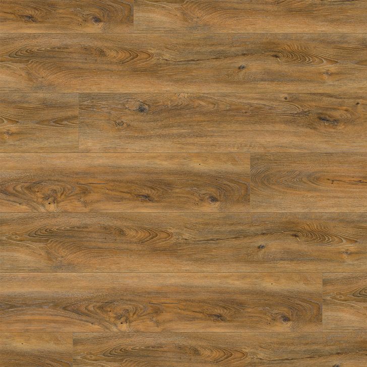 Close-up of a wooden floor with a warm brown color and visible grain pattern.