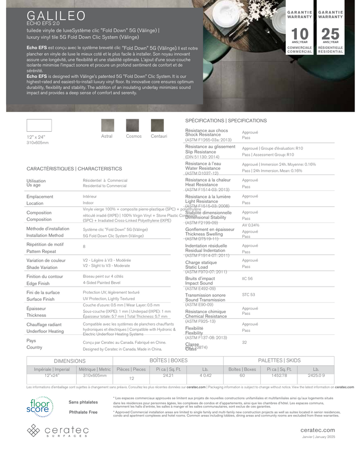 Galileo Centauri - Ceratec Vinyl Tile 5.7mm Echo EFS 2.0