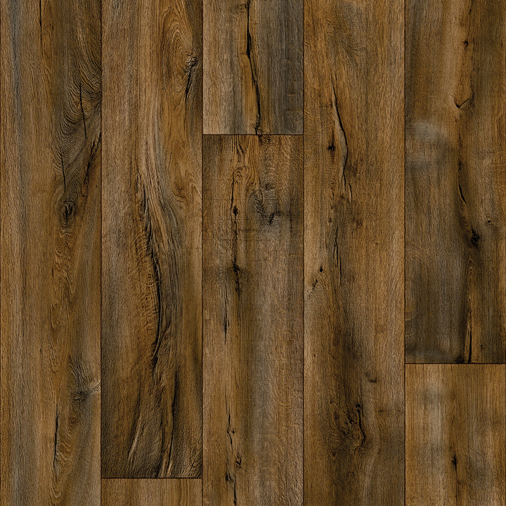 Textured brown wood paneling with visible grain and knot details