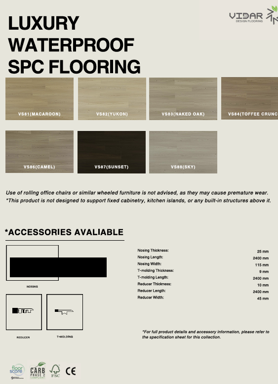 Sky VS88 - Vidar Flooring 8mm SPC Vinyl