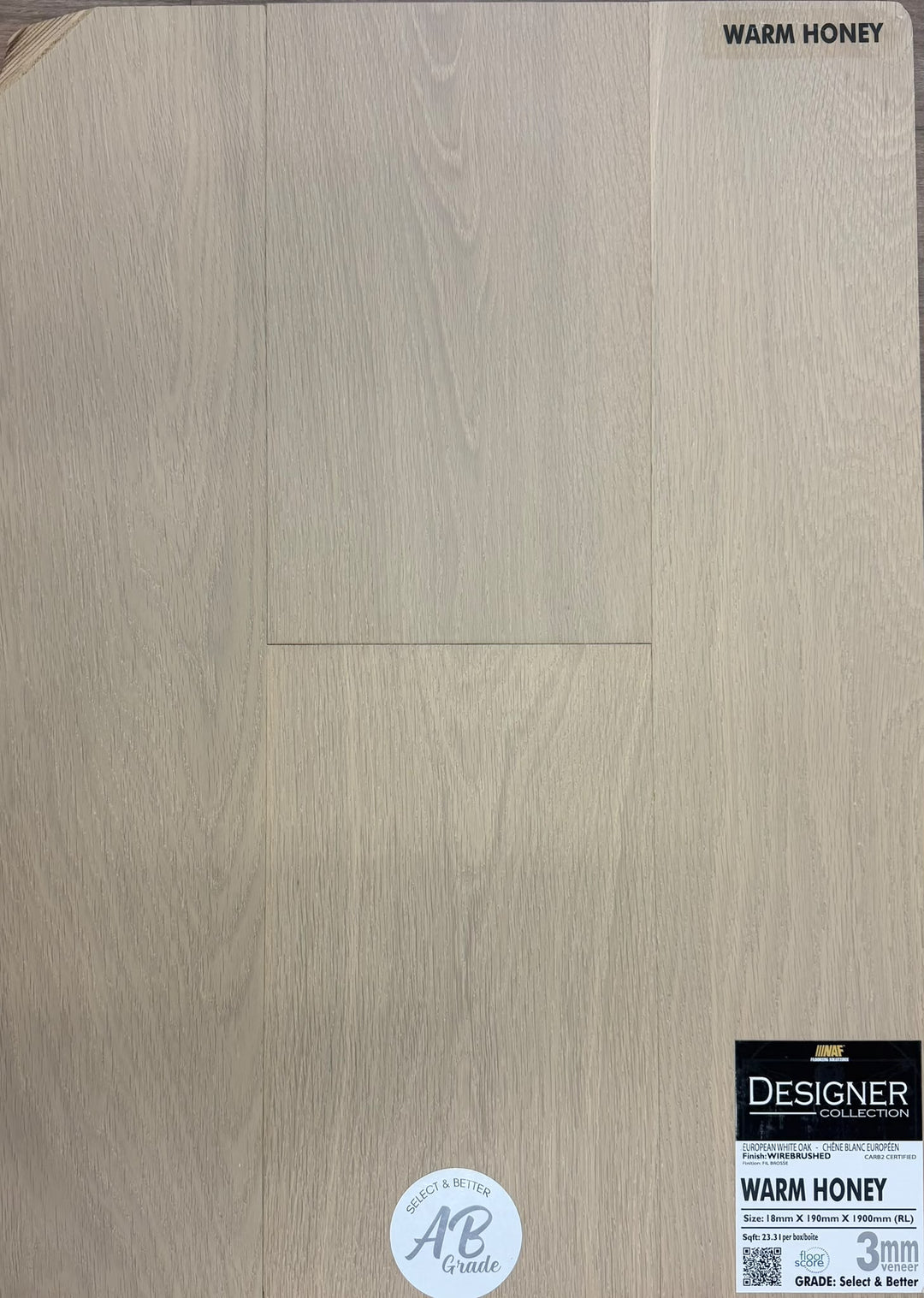 Warm Honey - NAF 7.5''x 18mm DESIGNER Oak Engineered Hardwood